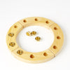 Grimm's Celebration Rings for 12 candles with brass holders